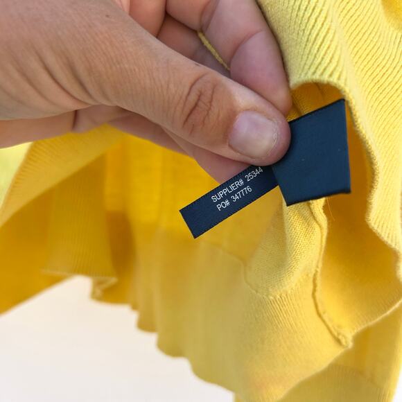 Vintage Polo Ralph Lauren Men’s Cotton Cashmere V-Neck Sweater Yellow XL - Picture 9 of 9